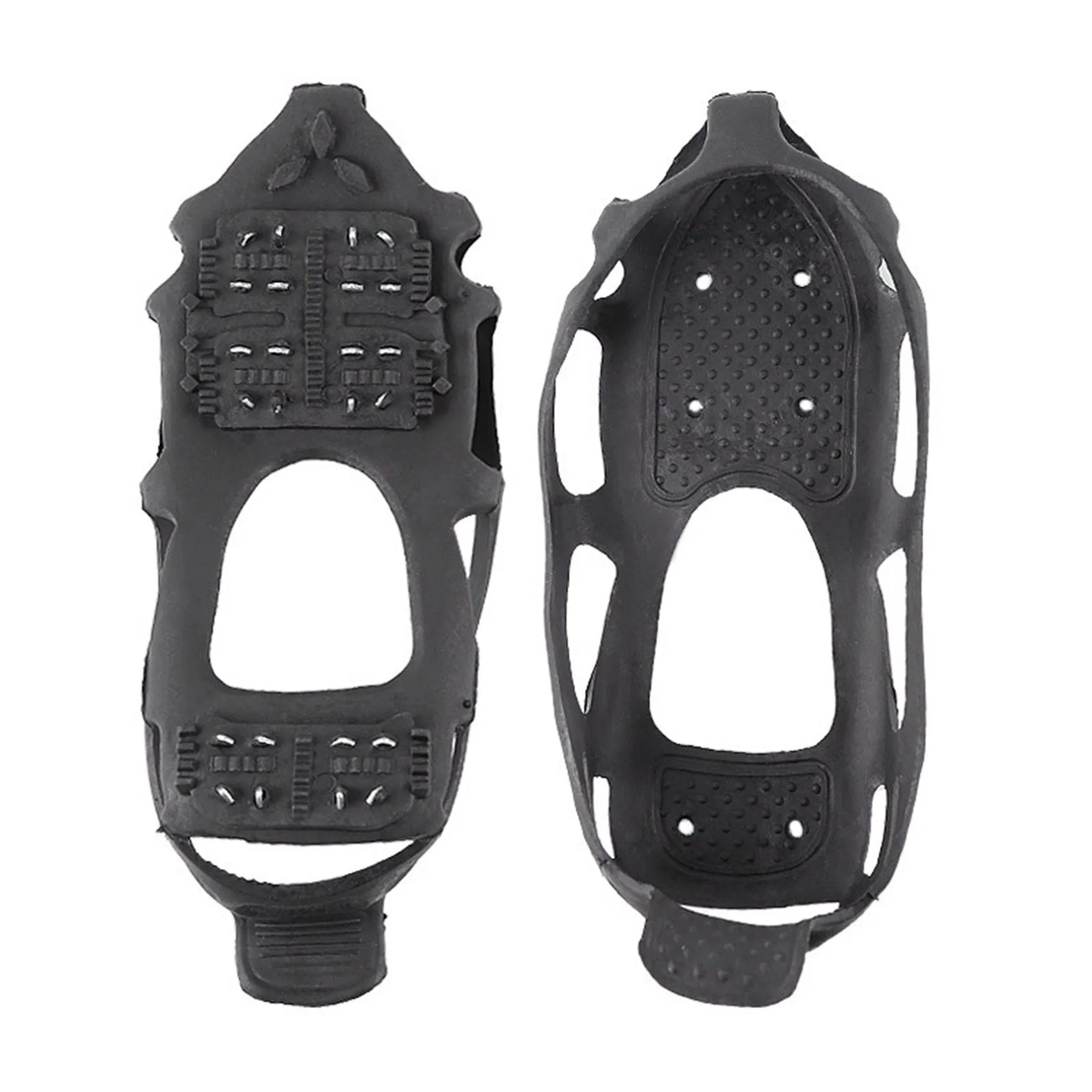 1 Pair 24-Teeth Ice Spikes Claws Ice Cleats Snow Traction Cleats Crampon for Walking on Snow and Ice