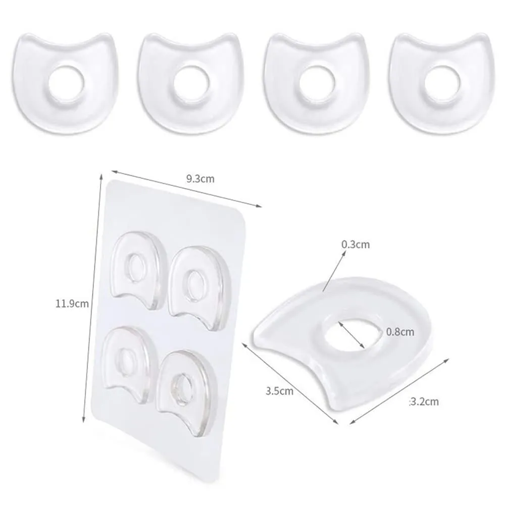 16 Pcs Self Adhesive Corn Pads Clear Gel Heel Liners Corn Removal Sticker Cushions Horseshoe-Shaped Gel Corn Ring for Women Men Relieve Shoe Friction Feet Sore