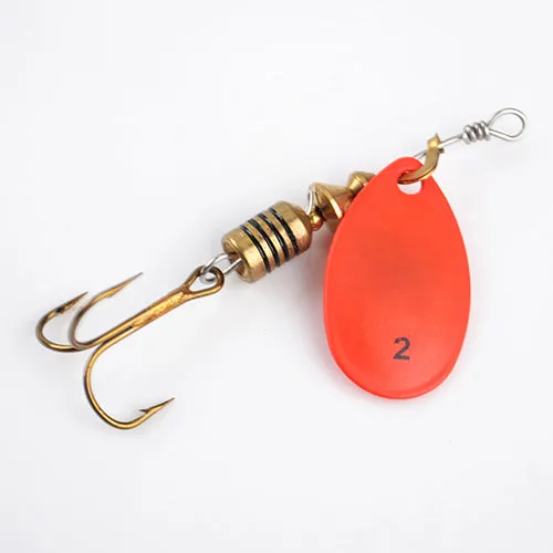 1PC 4 Color Size0-Size5 Fishing Hard Lure Bait Leurre Peche Mepps Spoon Fishing Tackle Vissen Pesca Acesorios