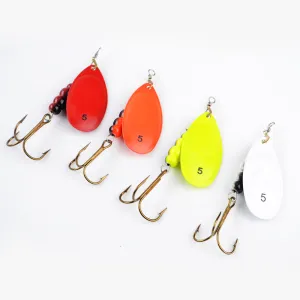 1PC 4 Color Size0-Size5 Fishing Hard Lure Bait Leurre Peche Mepps Spoon Fishing Tackle Vissen Pesca Acesorios