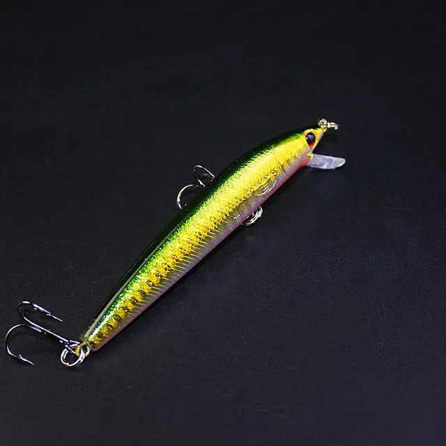 1PCS Minnow fishing lure 3D eyes 10cm 8.5g Pesca Bait Isca Artificial Peche wobbler 6# Hook Carp Fishing Tackle WQ202