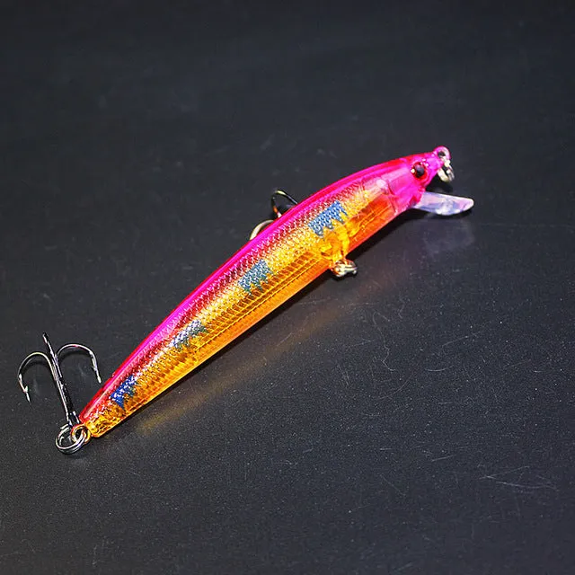 1PCS Minnow fishing lure 3D eyes 10cm 8.5g Pesca Bait Isca Artificial Peche wobbler 6# Hook Carp Fishing Tackle WQ202