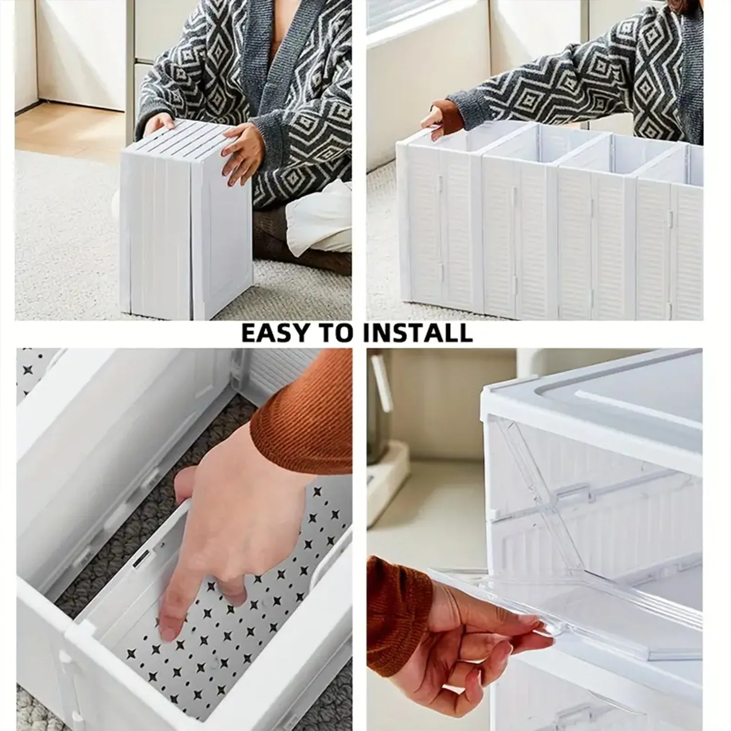 5-Layer Stackable Storage Cart - Foldable Organizer Basket