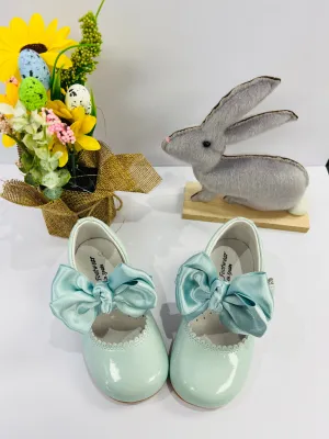 6270-1 Mint Green Shoe with Diamante Buckle