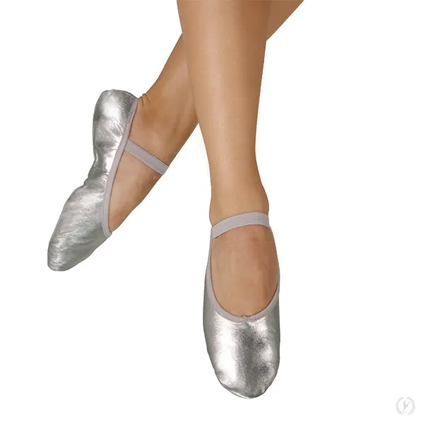 A2001c Tendu Leather Ballet Shoe Metalic Silver