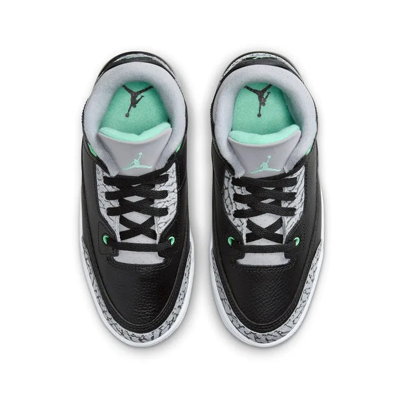 Air Jordan 3 Retro "Green Glow" Pre- School