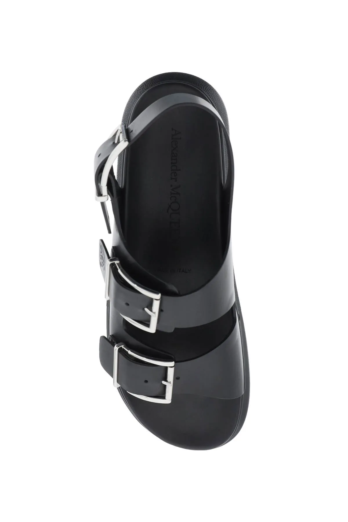 Alexander Mcqueen Leather Sandals With Maxi Buckles