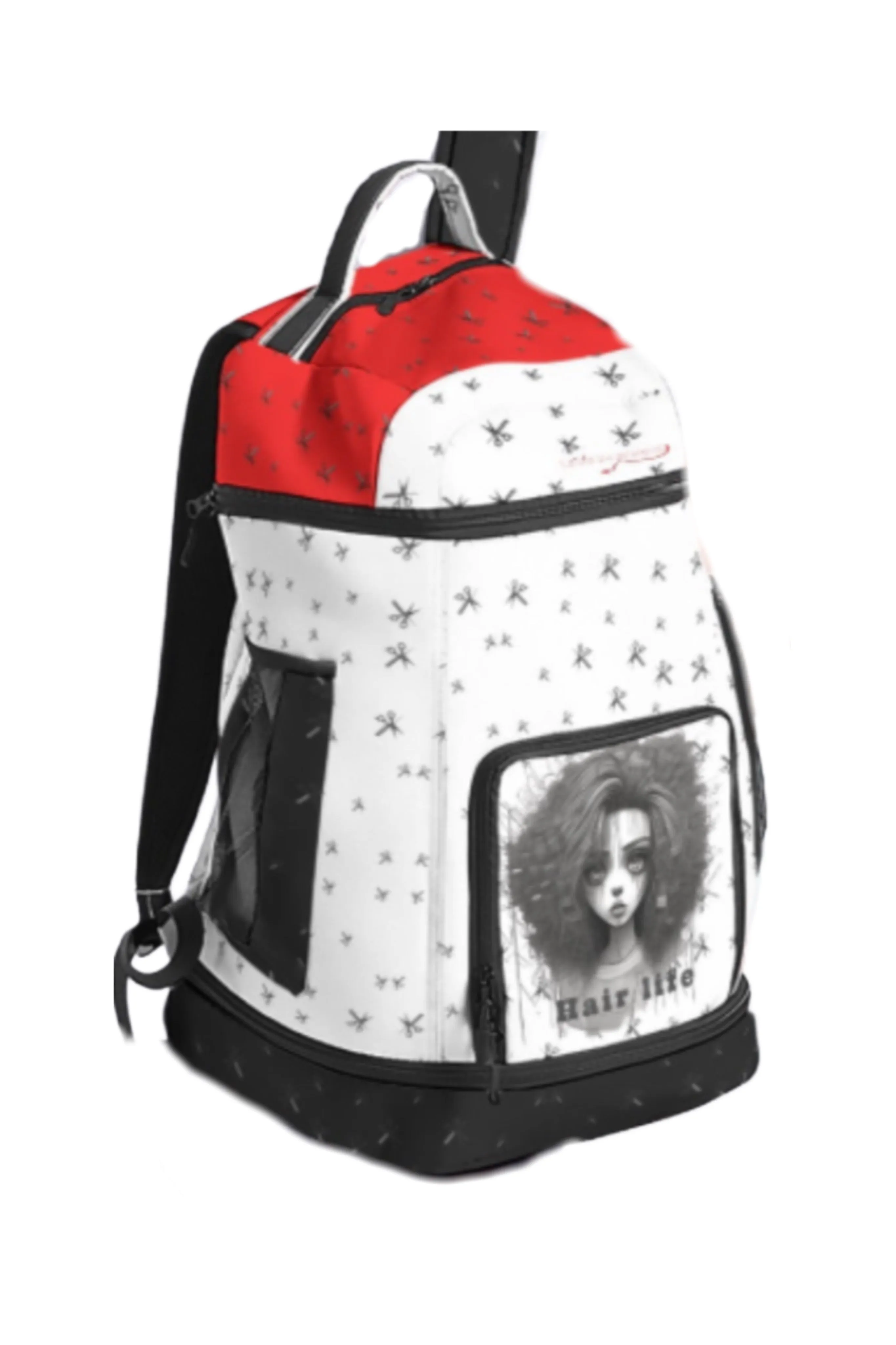 All-Over Print Multifunctional Backpack hair, life themed print