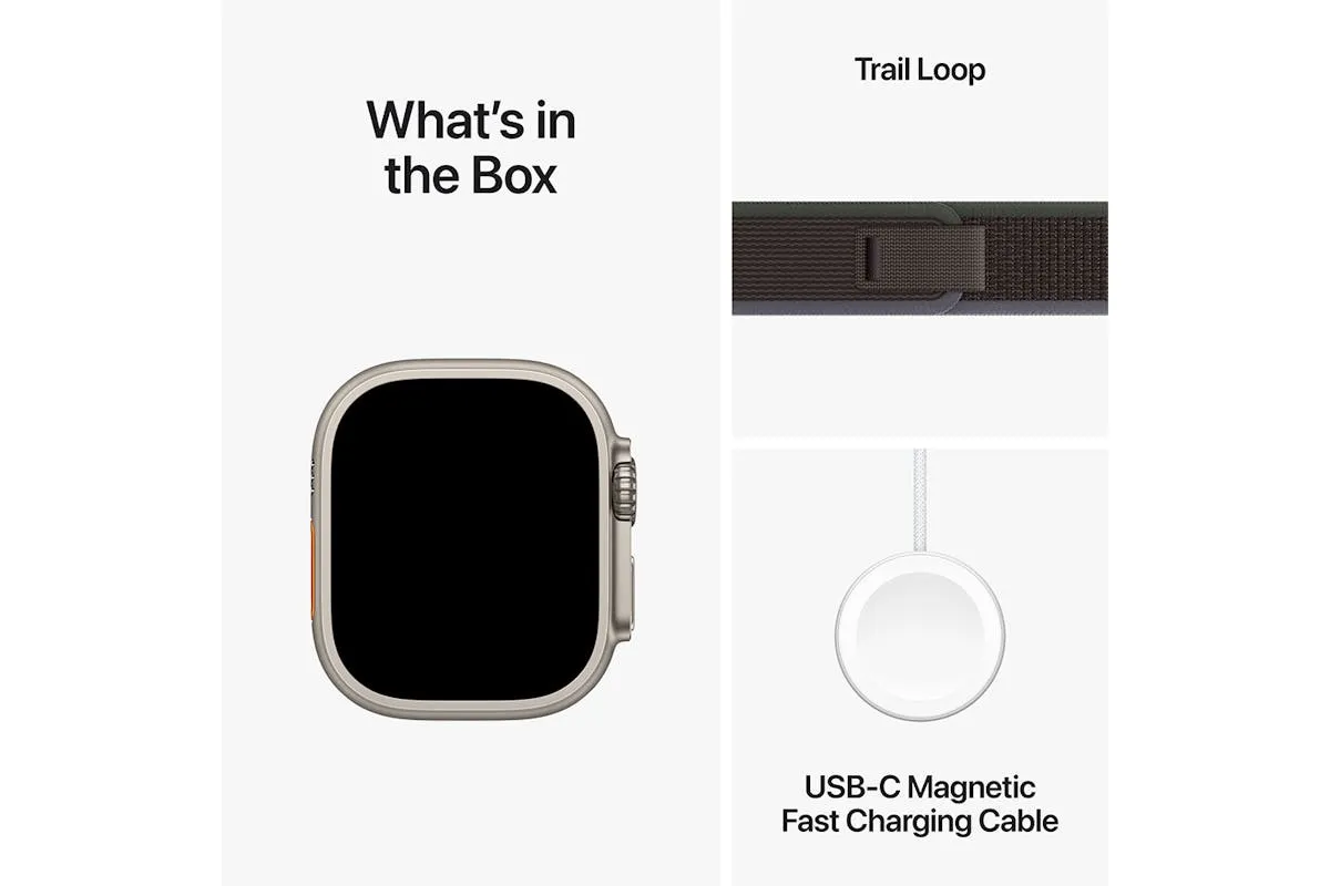 Apple Watch Ultra 2 | 49mm |Titanium Black/Black Trail Loop