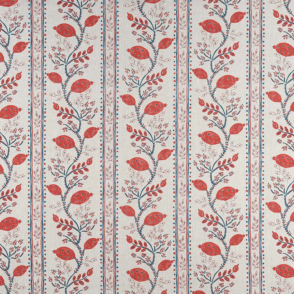 Ashdown Pomegranate Trail Red/Blue Fabric NCF4360-04