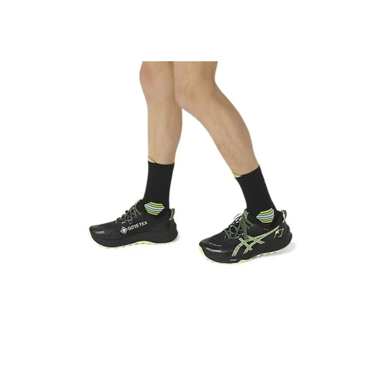 Asics Fujitrail Run Socks Black Green