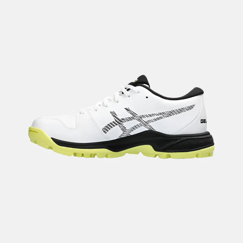 Asics GEL-PEAKE 2 GS Kids Cricket Shoes -White/Glow Yellow