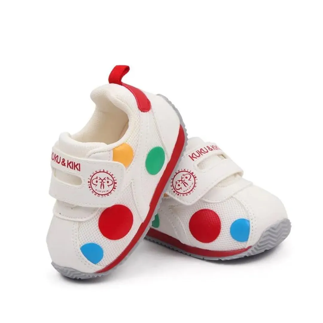 Baby Bo ColorPop Geometric Pattern Velcro Shoes