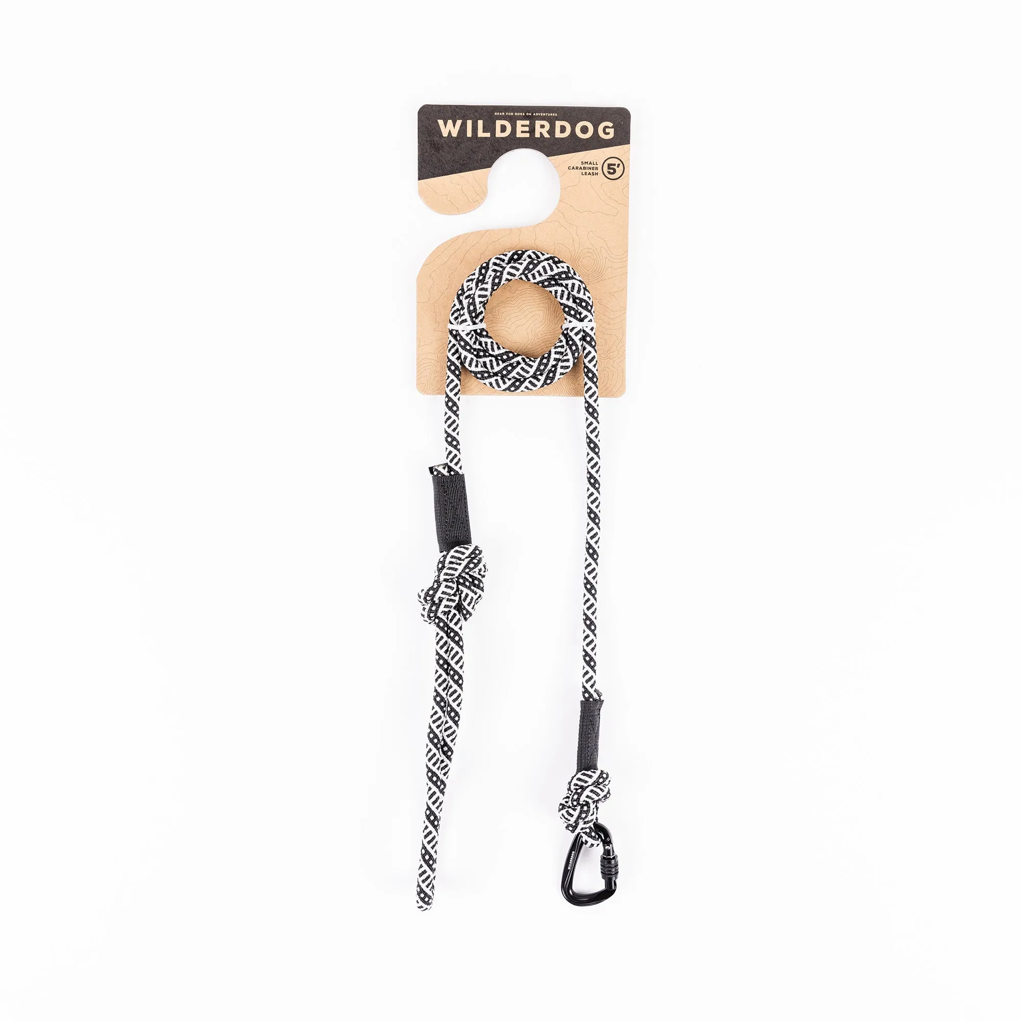 Black and White Small Carabiner Leash