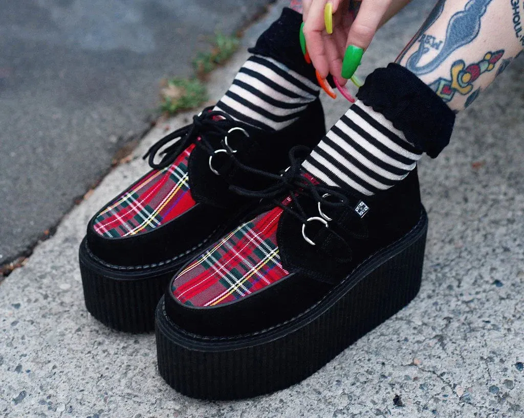 Black Suede & Red Tartan Stratocreeper