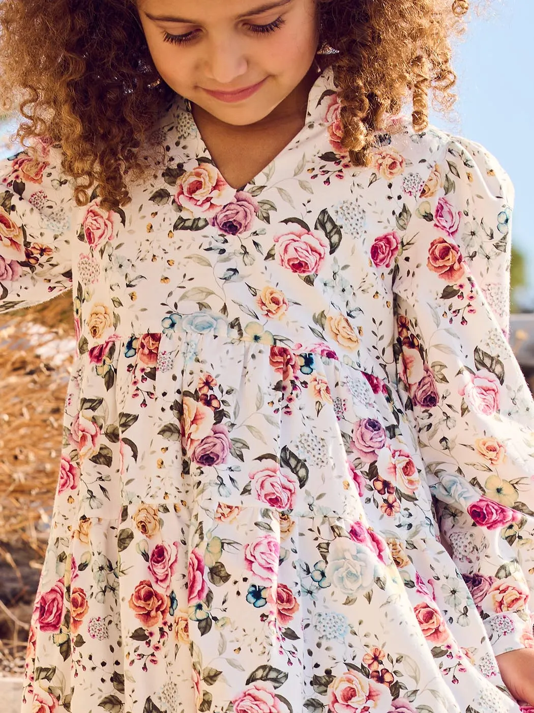 Boho Dress for girl multicolor-THEONI