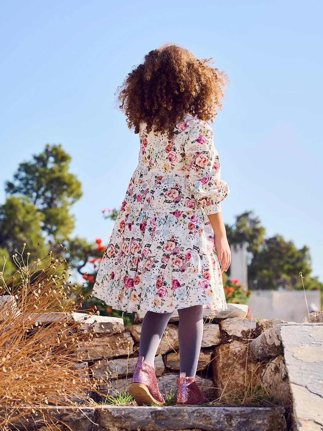 Boho Dress for girl multicolor-THEONI