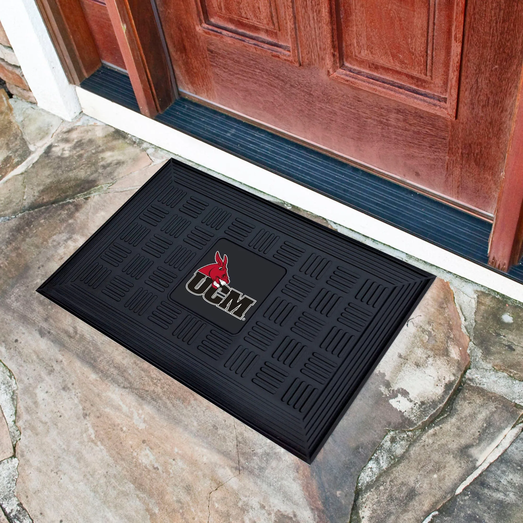 Central Missouri Mules Heavy Duty Vinyl Medallion Door Mat - 19.5in. x 31in.