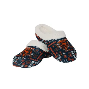 Chicago Bears NFL Womens Sherpa Lined Logo Love Clog