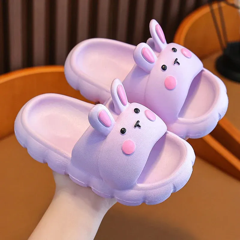 Children Slippers New Kids Cartoon Non-Slip Soft Soles For Small Toddler Indoor Home Sandals For 4-12 Year Boys And Girls