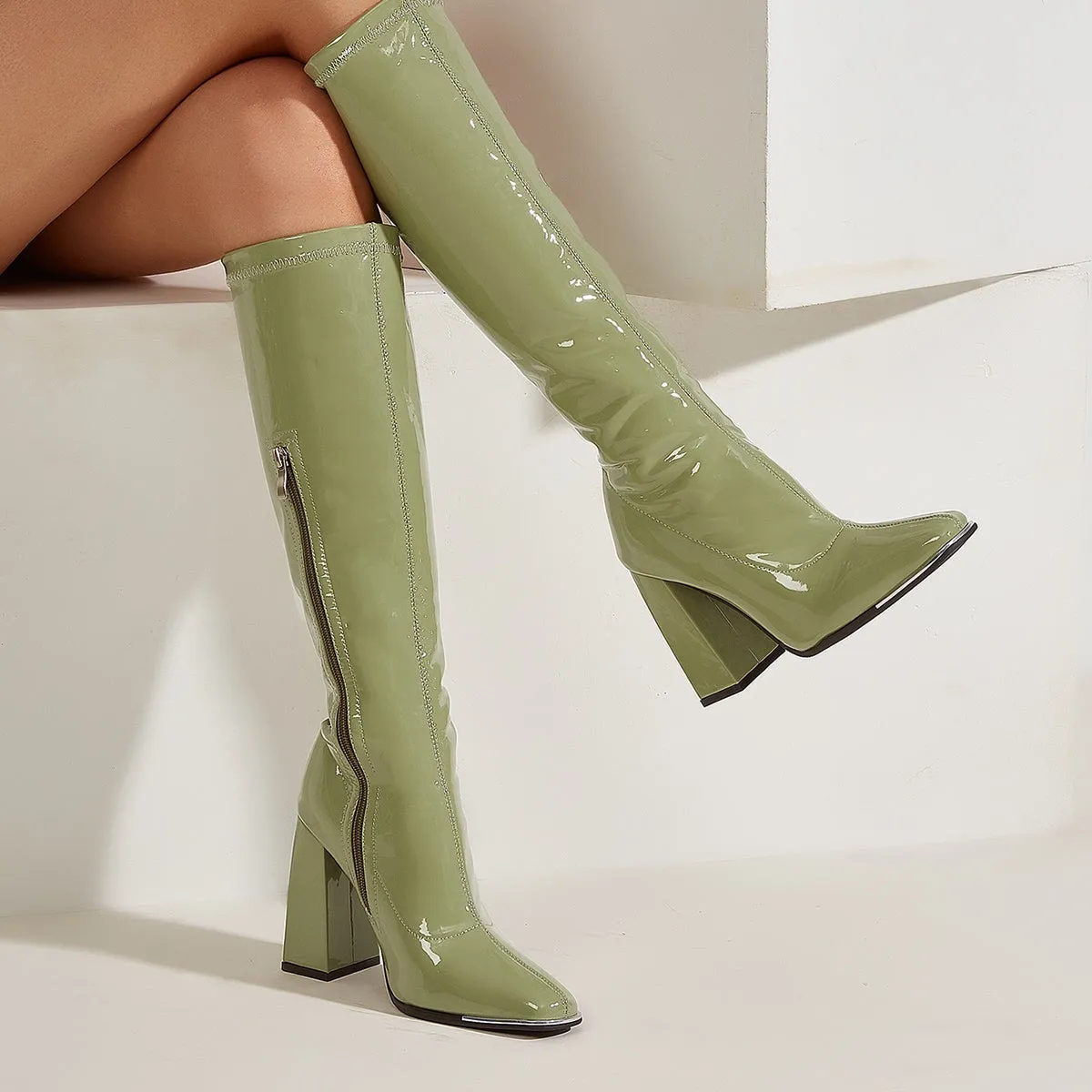 Chunky Heeled Boots