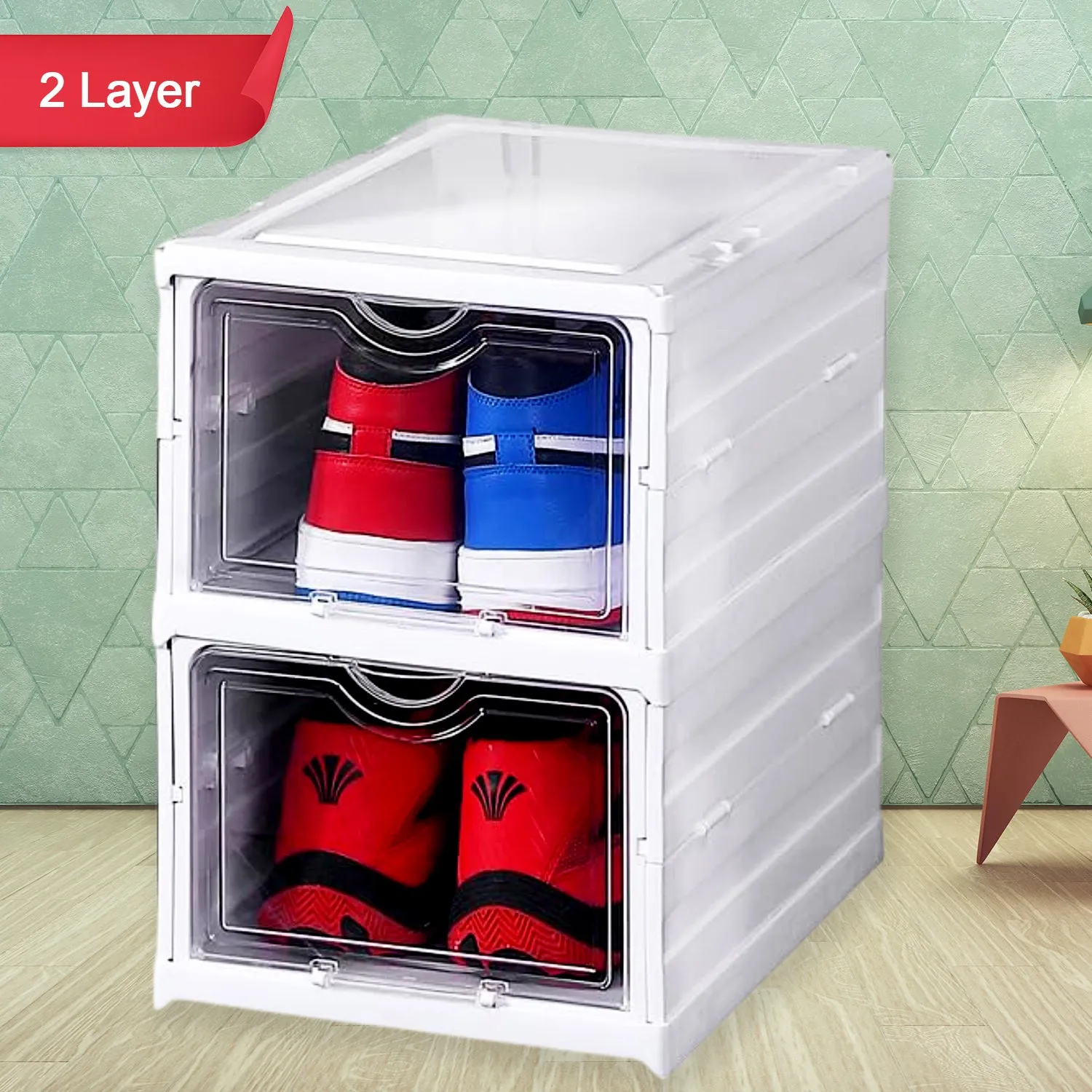 Compact 2-Layer Storage Rack for Closet & Kitchen