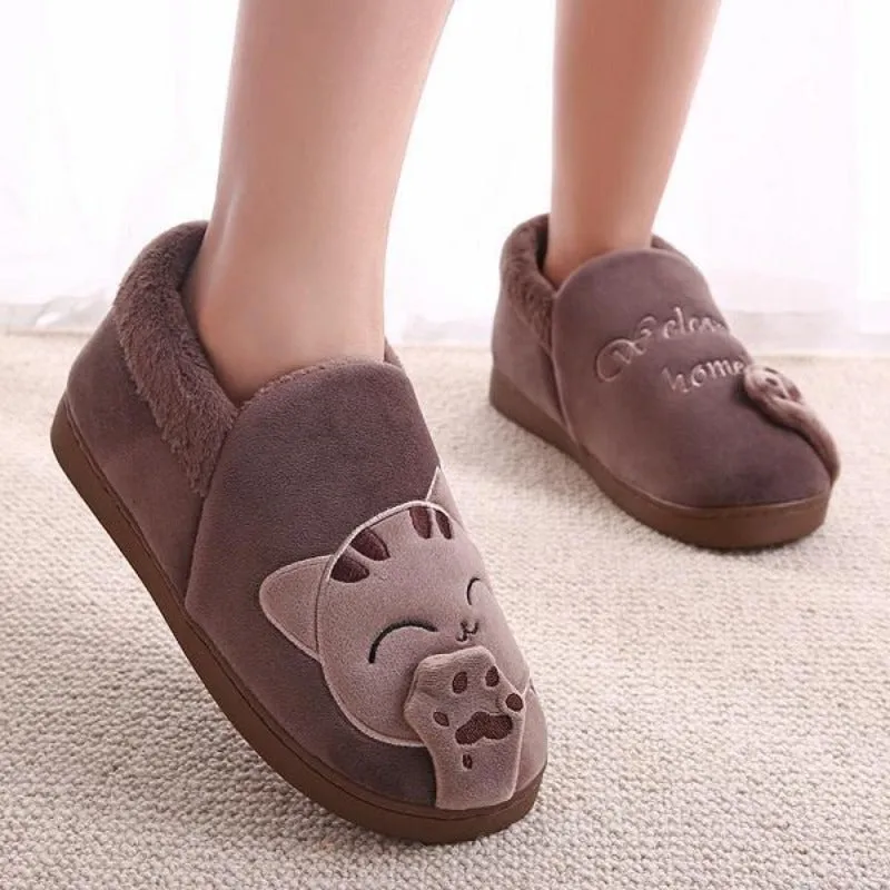 Cute Kitty Warm Slippers Indoor Shoes For Cat Lovers