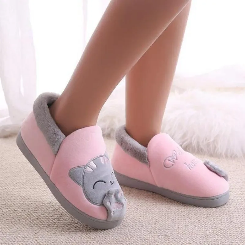 Cute Kitty Warm Slippers Indoor Shoes For Cat Lovers