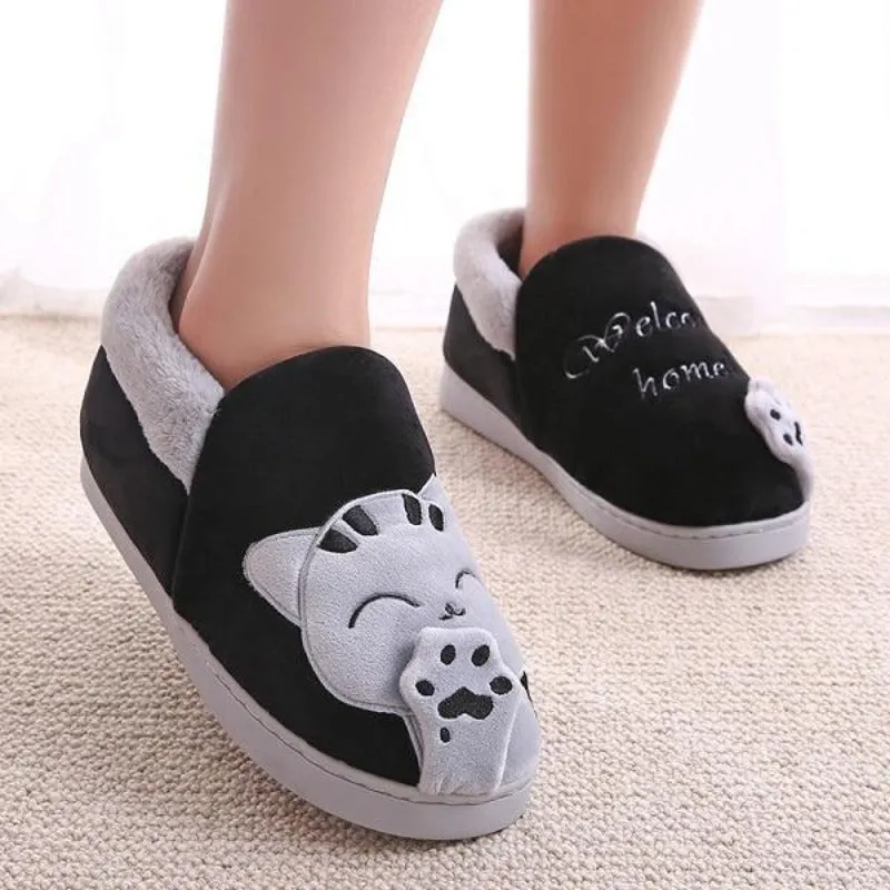 Cute Kitty Warm Slippers Indoor Shoes For Cat Lovers