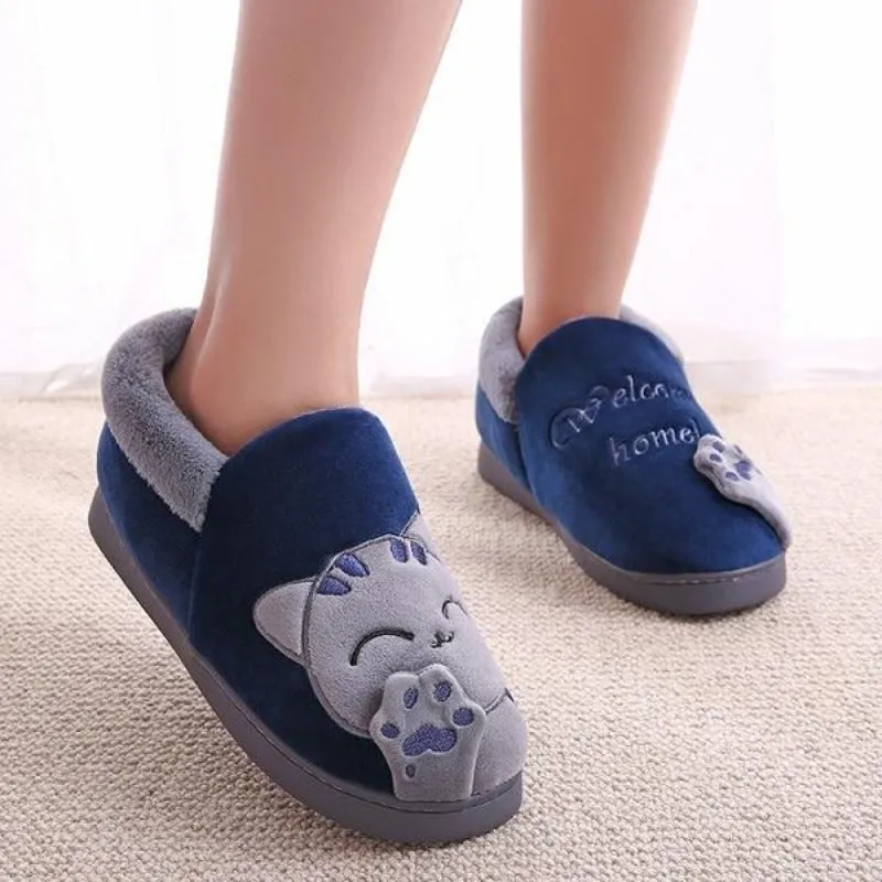 Cute Kitty Warm Slippers Indoor Shoes For Cat Lovers