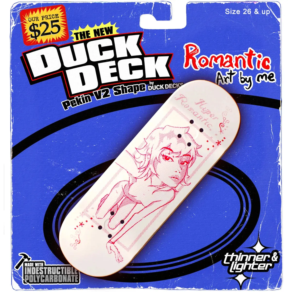 Duck Decks 34mm Hyper Romantic Graphic Poly Fingerboard