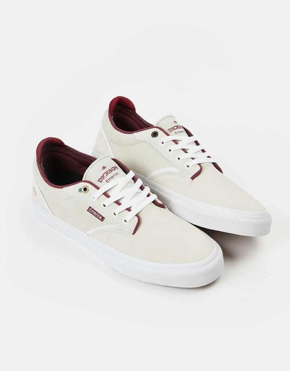 Emerica Dickson Skate Shoes - White