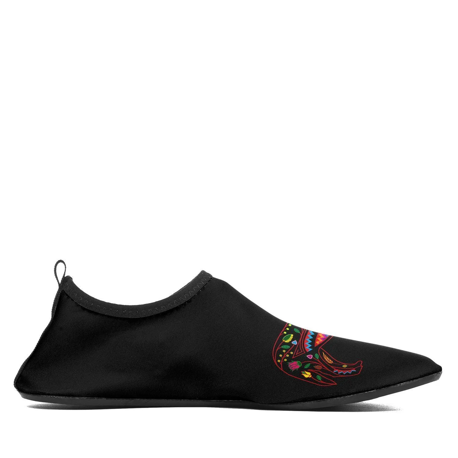 Floral Wolf Sockamoccs Kid's Sockamoccs Slip On Shoes