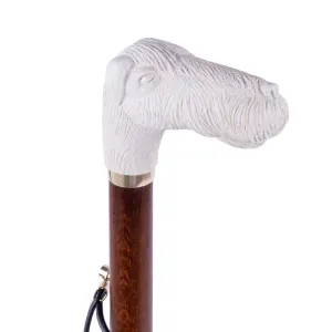 FootFitter Deluxe 28" Long Shoe Horn with Ivory Style Airedale Dog Handle