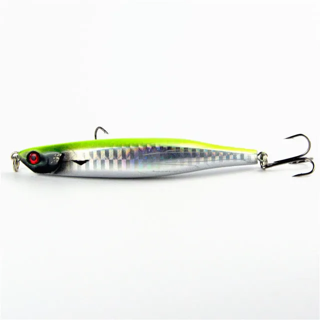 Free Shipping 1pcs Fishing Tackle Hard Minnow Lure Artificial Bait Fishing Lure with 2 Fish Hook 9cm/8.3g Mixed 5 color