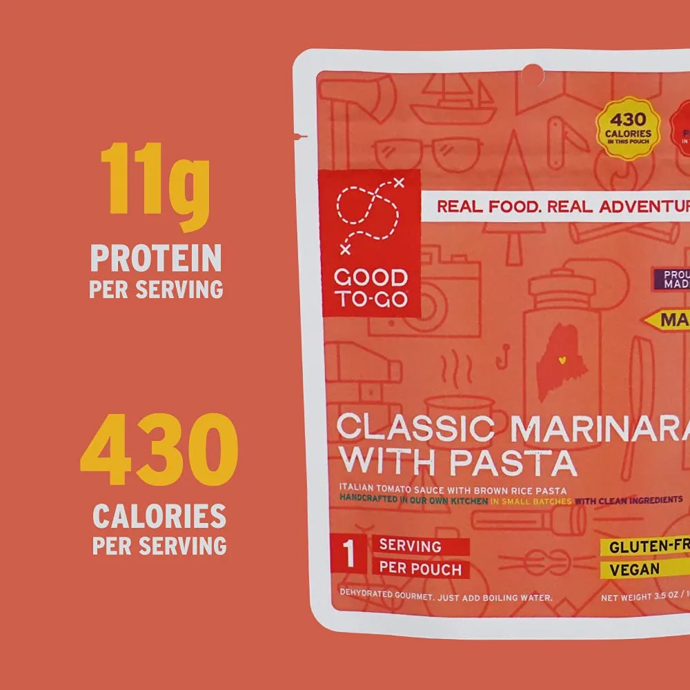 Good to-Go Dehydrated Classic Marinara with Pasta - Single Serving Pouch