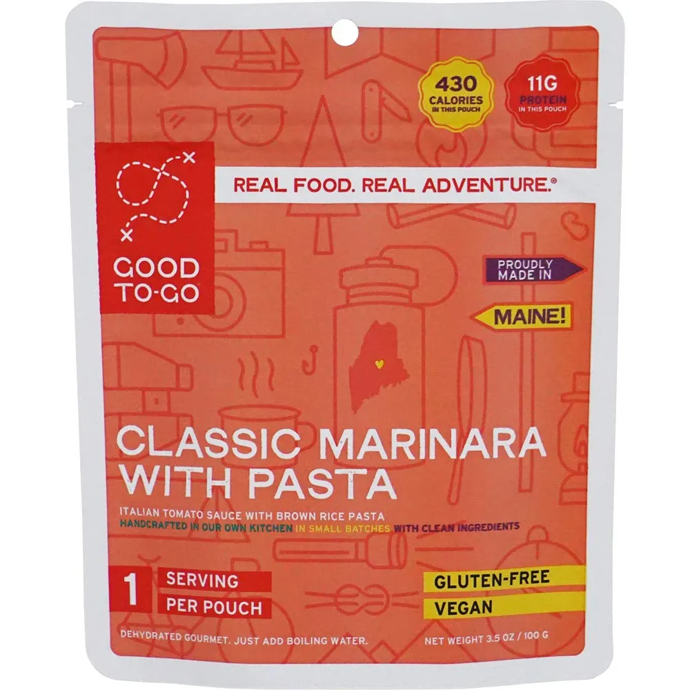 Good to-Go Dehydrated Classic Marinara with Pasta - Single Serving Pouch