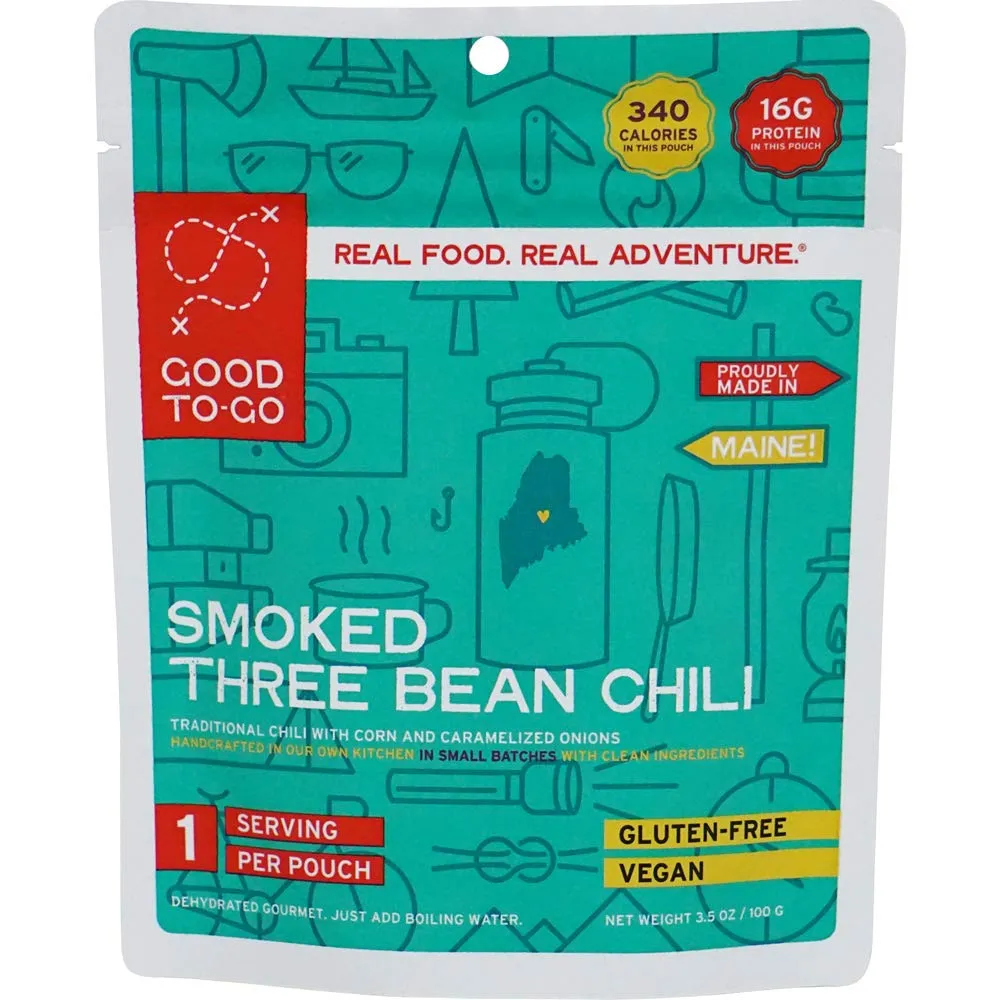 Good to-Go Dehydrated Smoked Three Bean Chili - Single Serving Pouch