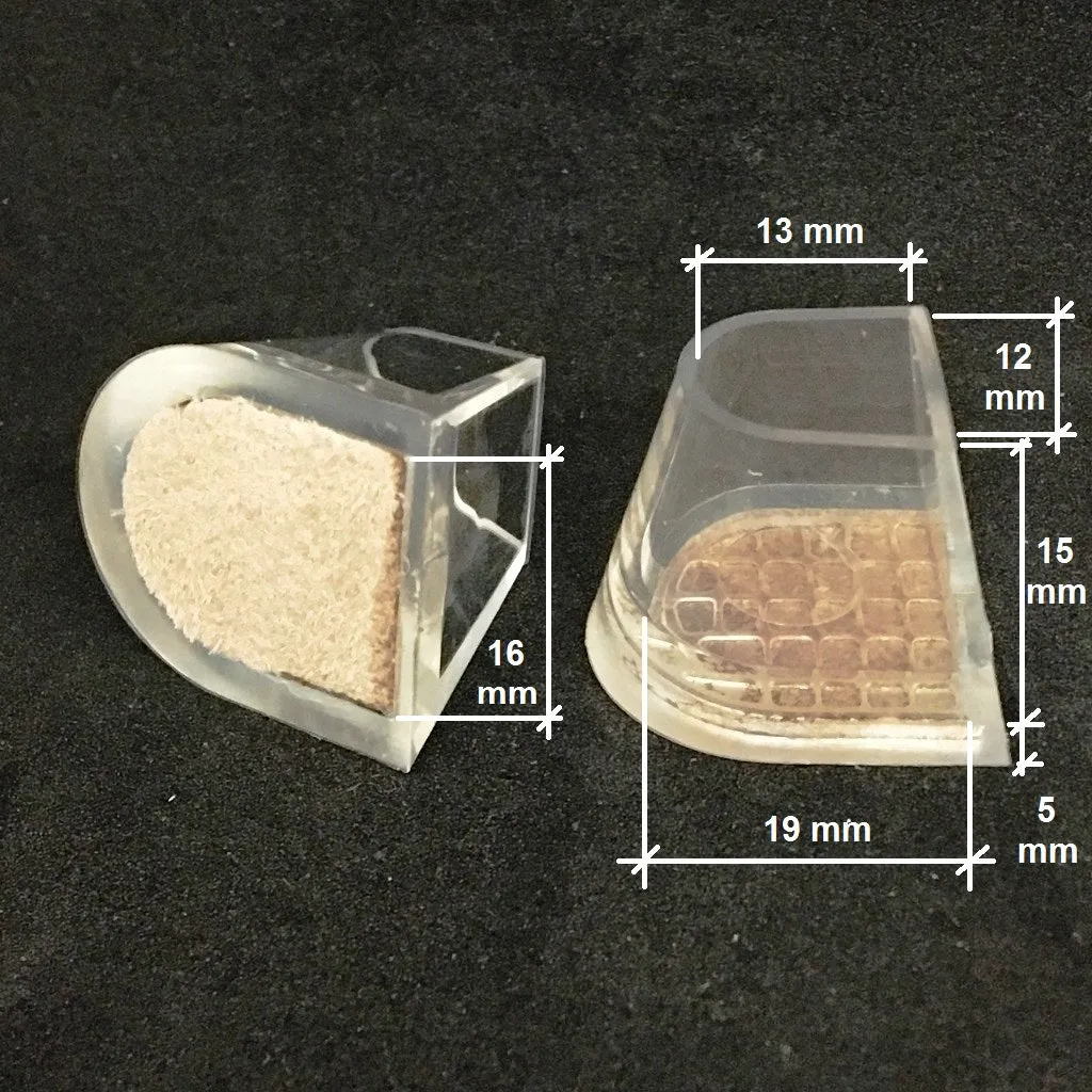 Heel Protectors (Suede Tip) - Galex Heel Flare W (FPH Gala Flare 2.5")