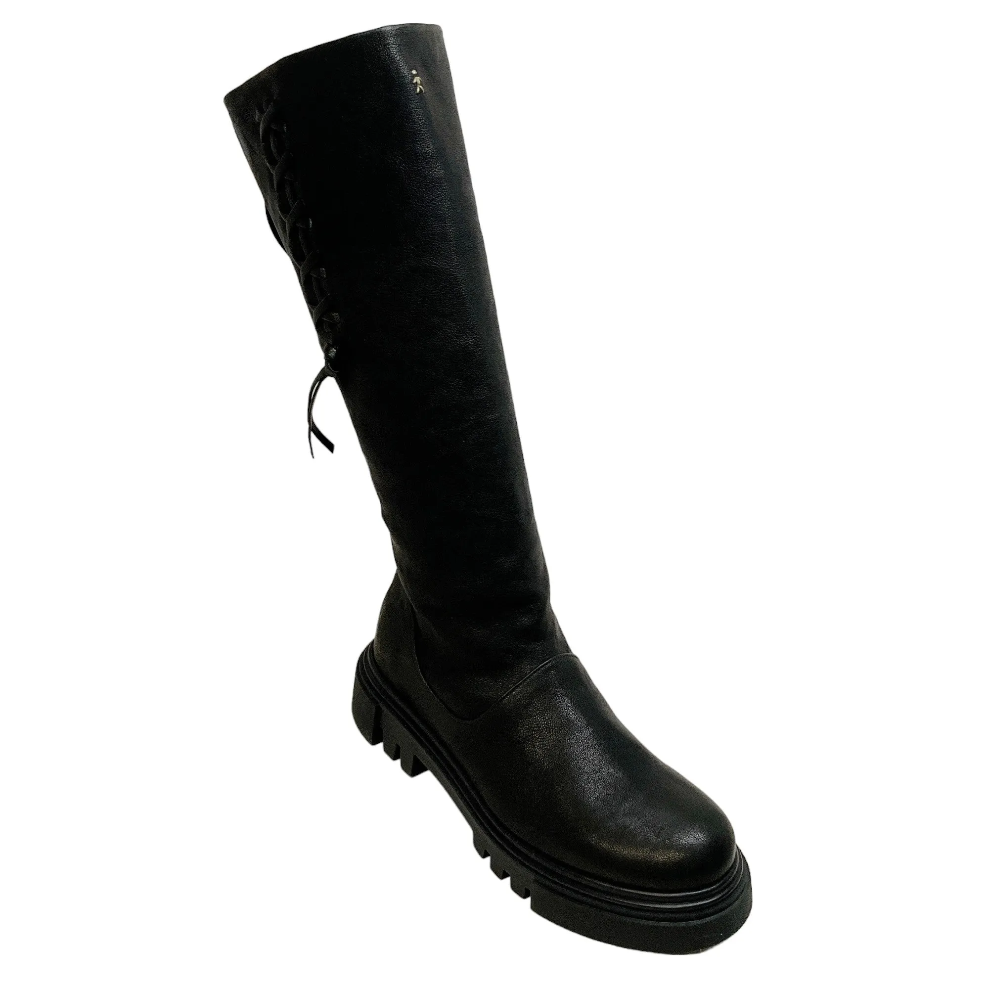 Henry Beguelin Black Leather Stivale Boots