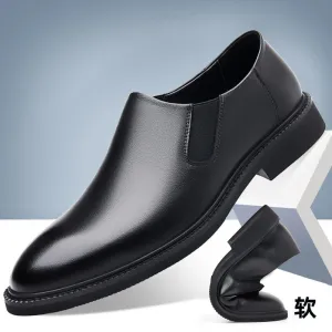 Hnzxzm New Fashion Loafers Pointed Matte Bean Shoe Men Lazy Shoes Hairstylist Leather Shoes Black Brown Size 38-44 Men Shoes