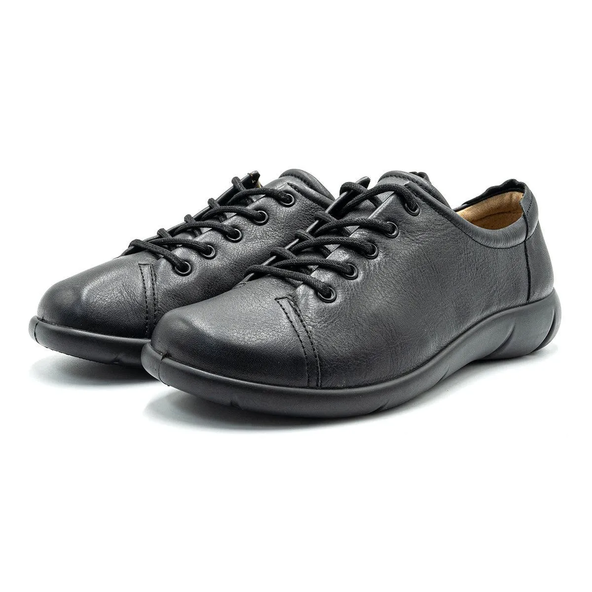 Hotter Burton Ii Low-Top Sneakers Leather Black Colour For Women