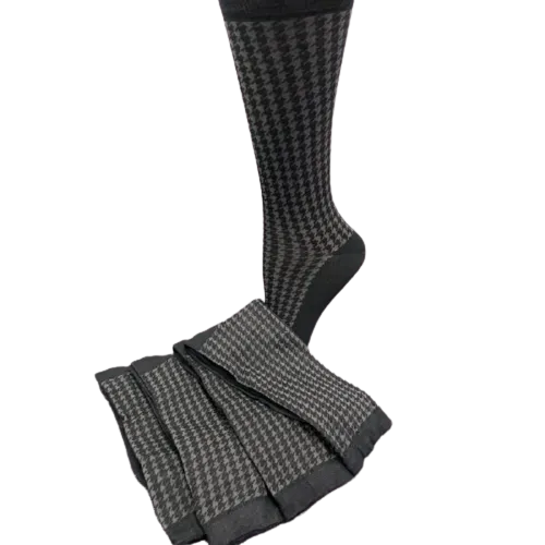 Houndstooth Crew Lightweight Socks 2 pair pack Made in USA