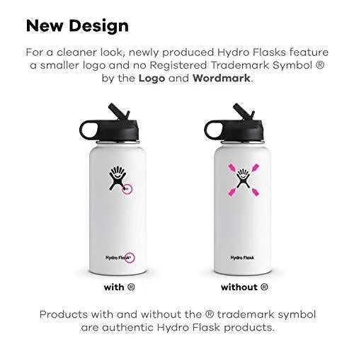 Hydro Flask Vacuum Insulated Stainless Steel Water Bottle Wide Mouth with Straw Lid (Pacific, 40-Ounce)