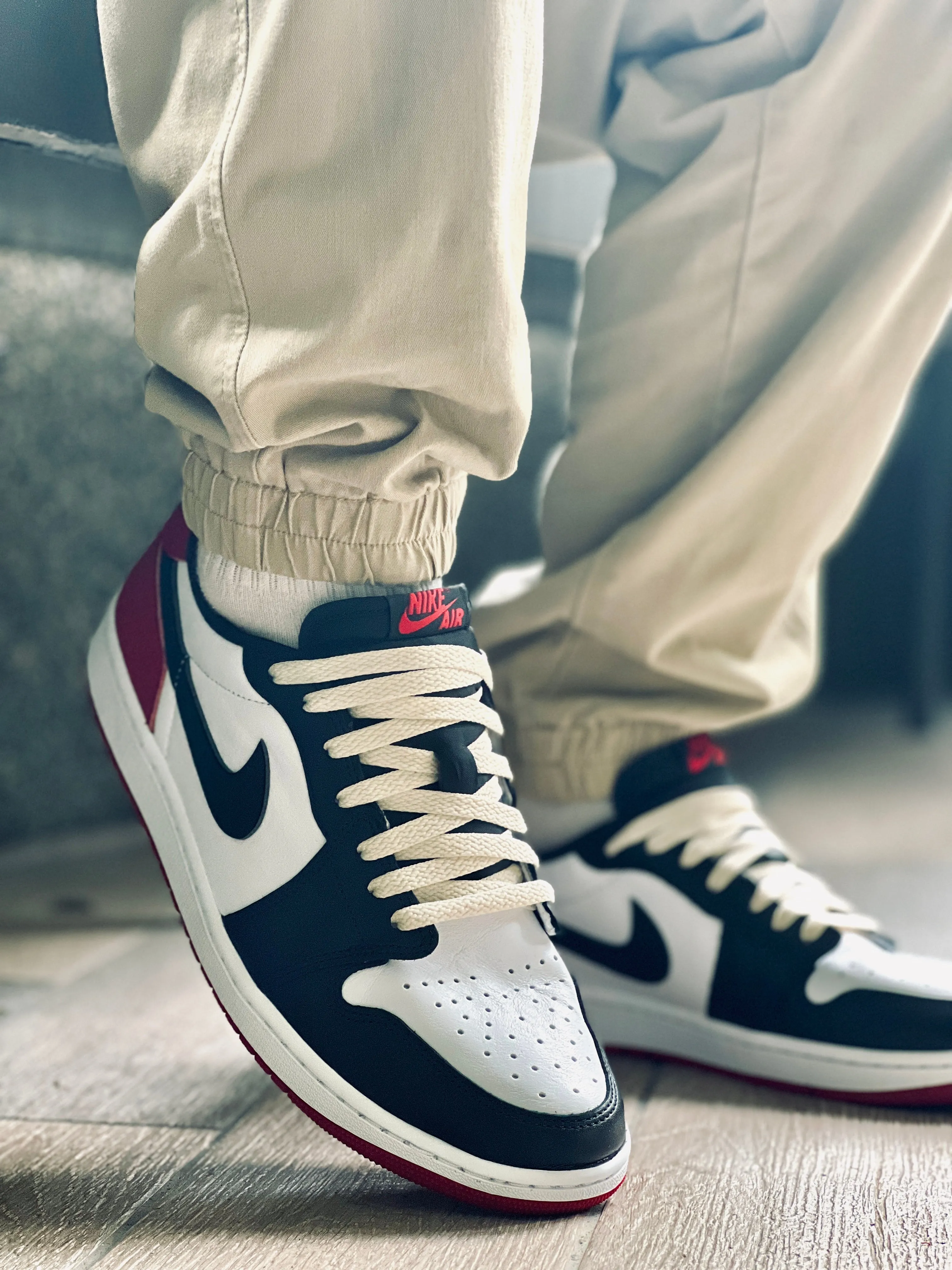 Jordan 1 Laces Basics Flat Thin - Vintage Cream Laces Jordan 1