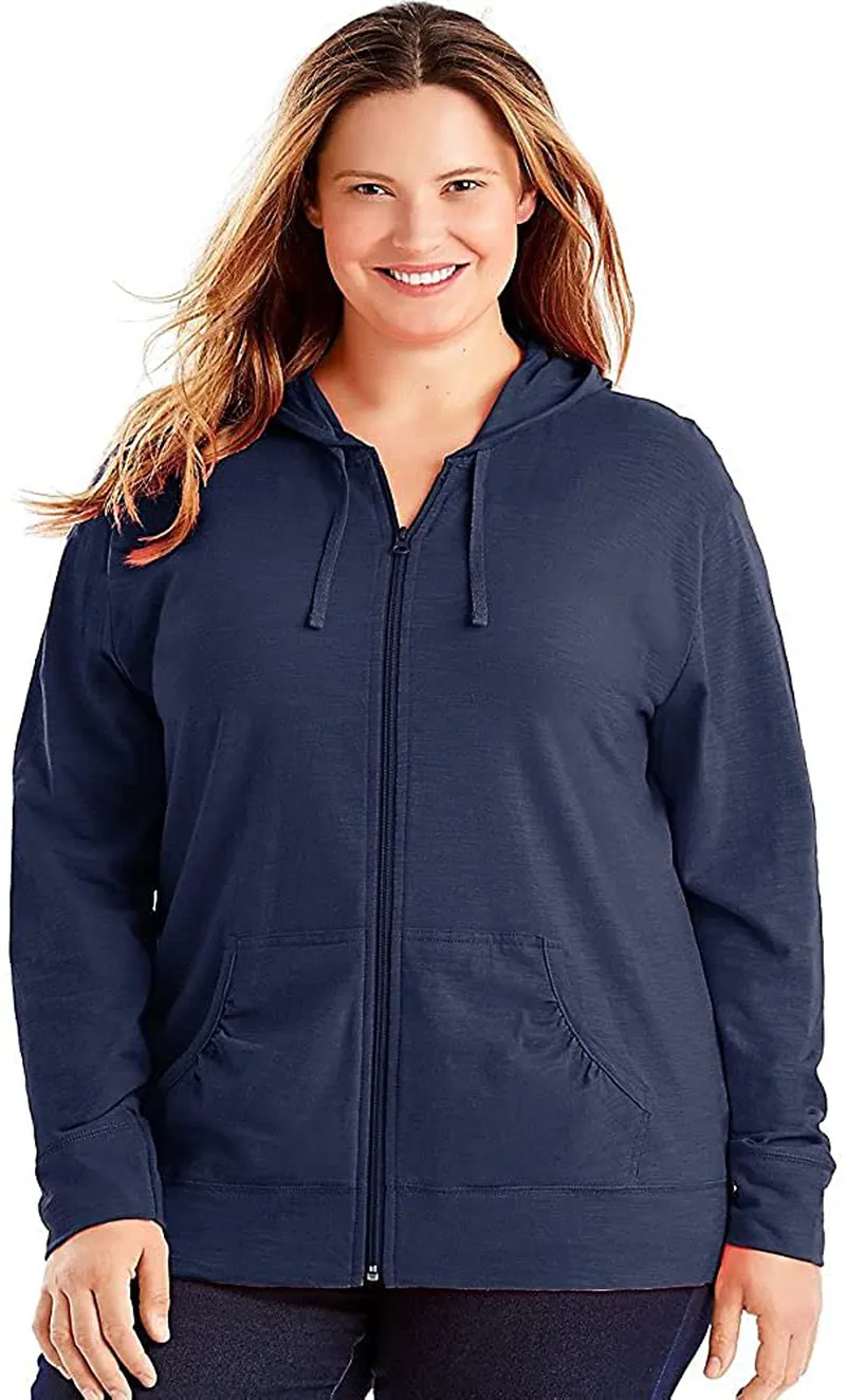 Just My Size Women's Plus-Size EcoSmart Full-Zip Hoodie