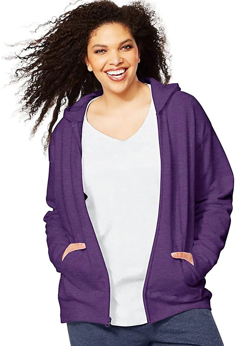 Just My Size Women's Plus-Size EcoSmart Full-Zip Hoodie