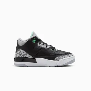 Kid's Jordan 3 Retro "Green Glow" Pre School