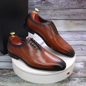 Lace-Up Oxford Leather Handmade Shoes