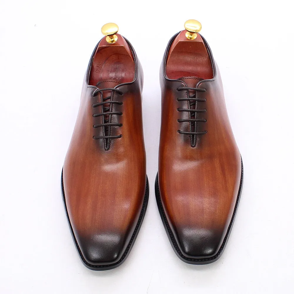 Lace-Up Oxford Leather Handmade Shoes